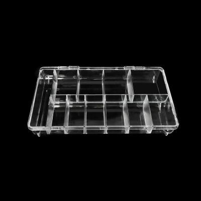 China Nail Art Tool High Quality 1000pcs Tips Tool Nail Art Decoration Bottle Cosmetic Storage Clear Plastic Box for sale