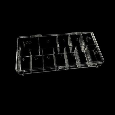 China Clear Nail Art Tool Professional 1000pcs Container Tips Storage Nail Art Brushes Box for sale