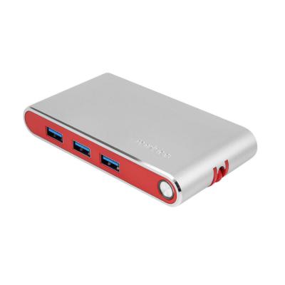 China Unique metal appearance 8 portable in 1 multifunctional type-c hub 3xUSB, RJ45, HD-MI, SD/MicroSD for sale