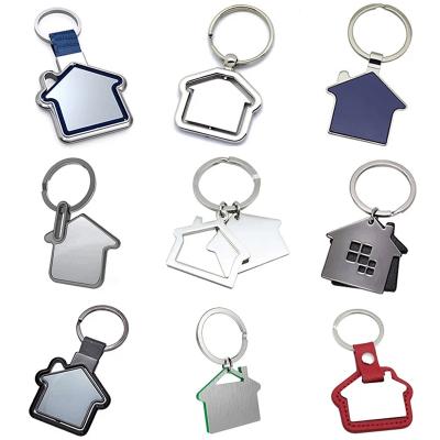 China 2019 Metal New Product Metal House Shape Logo Custom Keychain for sale