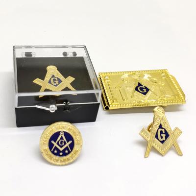 China Europe Metal Badge Manufacturer Wholesale Custom Metal Gold Plated Die Casting Hard Enamel Masonic Badge Lapel Pins for sale