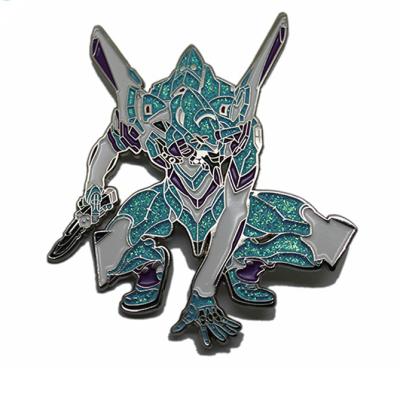 China Hot Sale China Halloween Horror Badge Decoration Metal Glitter Soft Enamel Lapel Pin for sale