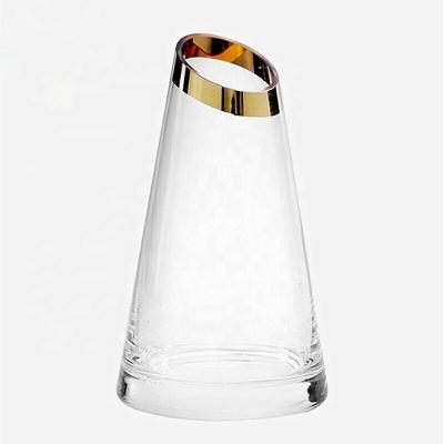 China Europe Clear Transparent Glass Crystal Flower Vases For Tall Glass Vases Wedding Home Decor Centerpiece for sale