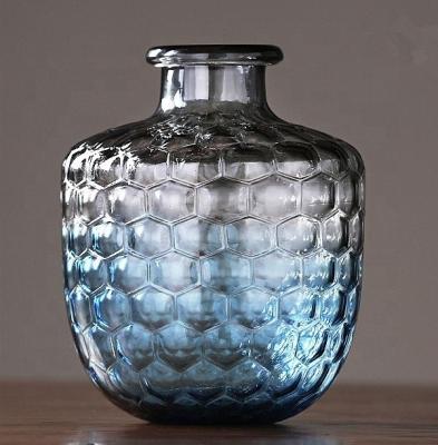 China Decorative Europe Flower Glass Vase Centerpiece for Home Tall Clear Glass Vase or Wedding for sale