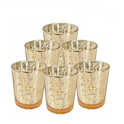 China Weddings Free Gold Mercury Tealight Shipping Glass Votive Candle Holder for sale