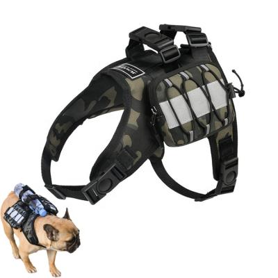 China QThonest Wholesale High Quality Dog Harness Padded Reflective Self Adjustable Dog Backpack for sale