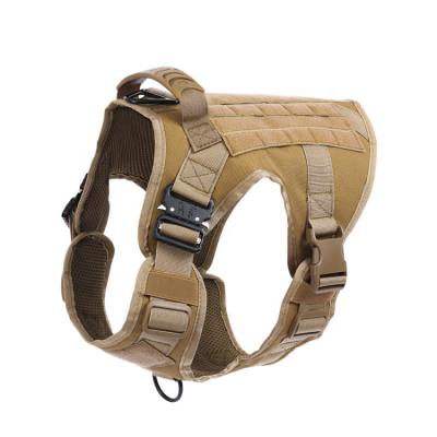 China QThonest High Quality K9 Tactical Dog Padded Outdoor Training Harness Pet Weight Pulling Dog Harness And Leash Set for sale