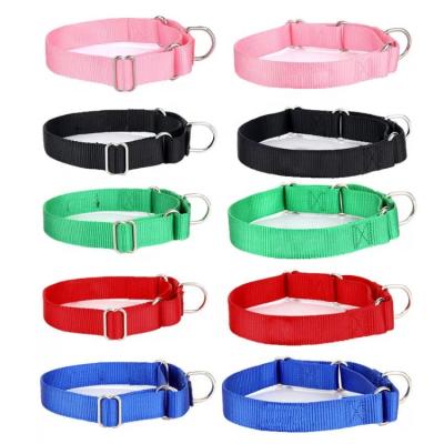 China QThonest Reflective Custom Nylon Dog Collar No Pull Heavy Duty Alternative To Clog Martingale Dog Collar for sale