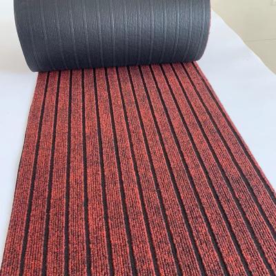 China Full Manufacturer Carpet Anti-Slip Needle Punched Seven Rib Bottom Floor Hotel Carpet Anti Skid Non-Slip Compound Carpet Coil for sale