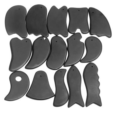 China High Quality Bian Stone Massage Gua Sha Board Wholesale 100% Natural Bian Stone Gua Sha Massage Tools Face Guasha Boards For Anti Aging for sale