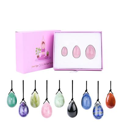 China Wholesale Europe natural quartz yoni eggs, natural amethyst kegel yoni egg jade for women vaginal exercise for sale