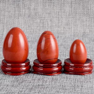 China Europe Jade Eggs Yoni natural red jasper drilled yoni eggs carved eggs for women for sale