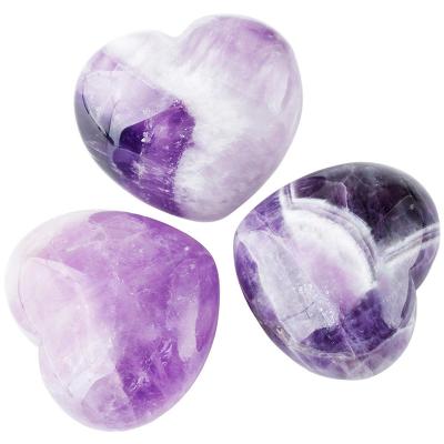 China Wholesale natural crystal Europe heart shape gemstone amethyst for sale, rock gemstone heart shape for sale for sale