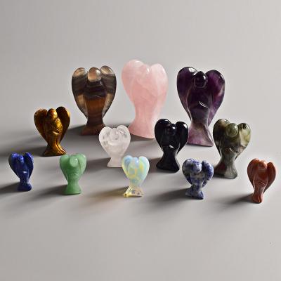 China Europe wholesale natural gemstone angels mini cut crystal angel figurine for sale for sale