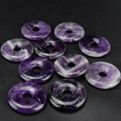 China Wholesale Lucky Amethyst Gemstone Donut, Cut Out Crystal Gemstone Donut For Sale for sale