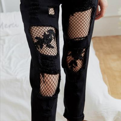 China Manzi Fashion Rhinestone Antibacterial Tights Pattern Floral Jacquard Net Pantyhose for sale