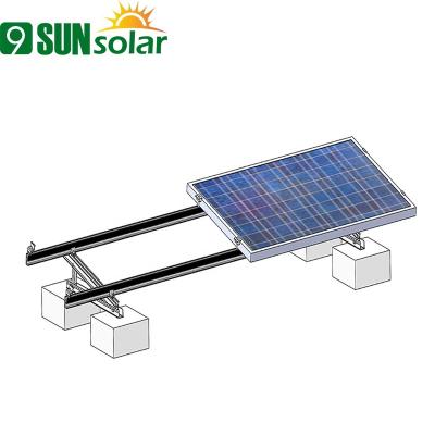 China Home Solar Roof Rack System Horizontal Placement Concrete Roof Tripod for sale