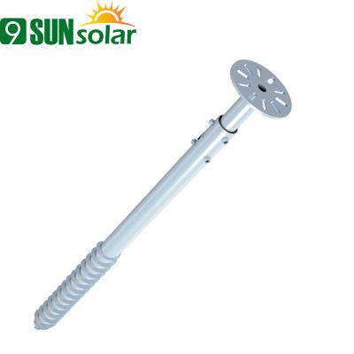 China Q235 Adjustable Galvanized Ground Screws Pile For Solar Mounting System for sale