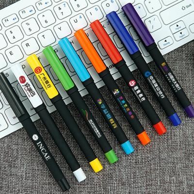 China ANI Logo Printing Blue Silver Black Normal Luxury Gel Pens for sale