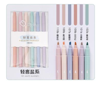 China 6pcs/set Soft Tip Light Color Marker Pen Liquid Highlighter Pen For Diy Album Coloring Student for sale