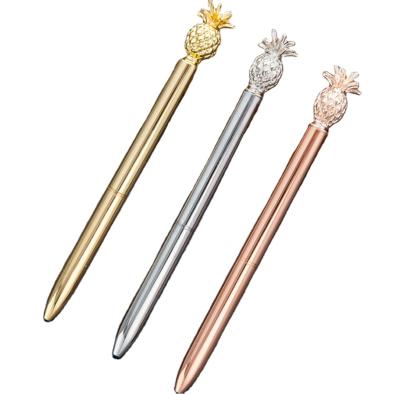 China Promotional Signature Pen With Customizable Metal Logo Pen Pineapple Ballpoint Pen Business Gift for sale