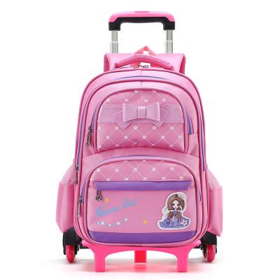 China Latest Designs School Bag Waterproof Wholesale Custom Trolley School Bags With Trolley For Kids for sale