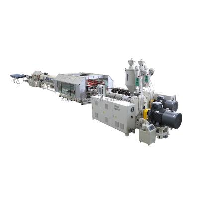 China Plastic Flexible Electric Drain PVC Pipe Extrusion And Cut Production Machine Line for sale