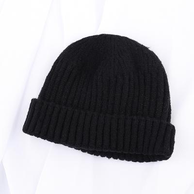 China Wholesale COMMON Pure Color Docker Knit Winter Knitted Ski Hat Warm Embroidery Wrap Fisherman Beanie Skullie Unisex for sale