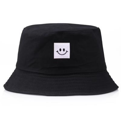 China Fisherman Hat Korean Style Solid Rising Sunscreen Bucket Outdoor Hats Double Sided Letter Embroidered Casual Bucket Hats Women for sale