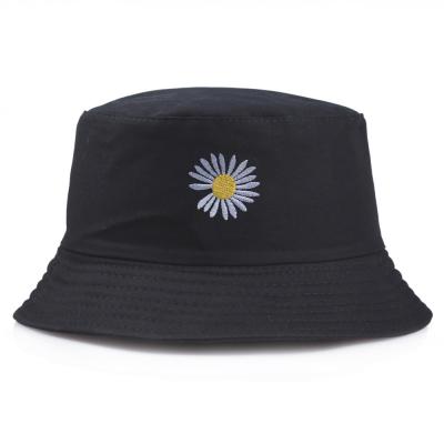 China Casual Little Daisy Shade Fashion Bucket Hat Fisherman Hat Women Outdoor Sun Protection Foldable Sun Visor Hat Leisure for sale