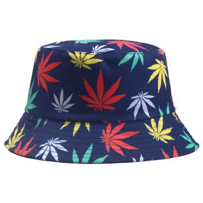 China Fisherman Hat Women Outdoor Sun Protection Casual Sun Visor Fashion Foldable Bucket Hat Shade Maple Leaf Leisure for sale