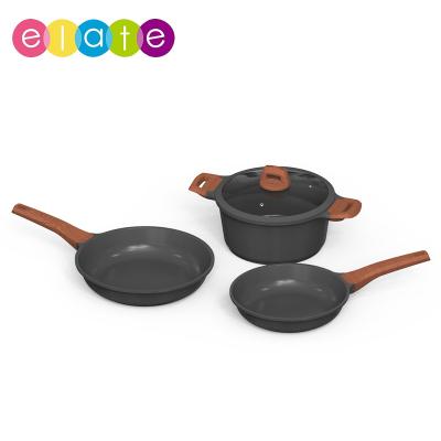 China Sustainable Wholesale Iron Cooking Pots And Pans Set Nonstick Cookware Sets Kitchen Cookware Set for sale