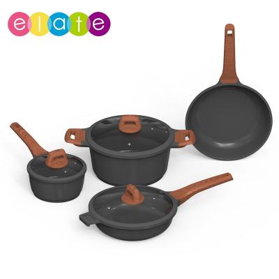 China Sustainable Cookware Sets Kitchen Utensils Cooking Pots And Pans Cookware Set Kitchen Casserole Cookware Set for sale