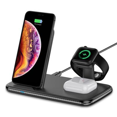 China Best Selling High Speed ​​4 in 1 Wireless Charger with Qi Fast Charging Magnetic Phone Holder for iPhone IOS Android Mobile Watch Earphone for sale