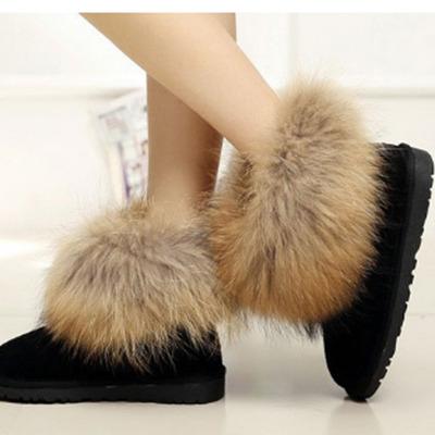 China The other 2021 raccoon fur boots winter ankle snow rejects the other fur factory direct wholesale female boots for sale