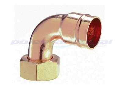 China Conector recto de cobre del golpecito, conector flexible del golpecito de 15m m a de 22m m con los extremos roscados de Barb de la manguera en venta