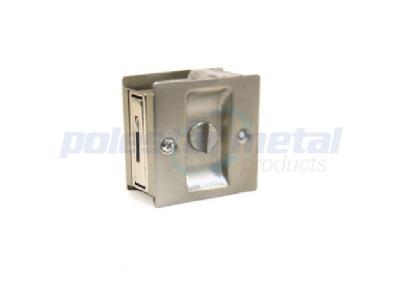 China Modern Decorative Door Hardware Brushed Nickel Sliding Door Pull With Lock 82mm for sale