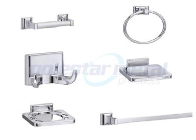 China ISO Bathroom Hardware Accessories , 6 Pcs Polished Chrome Bath Hardware Set for sale