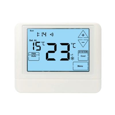 China Wifi 24V Wireless Room Thermostat Weekly Programmable ABS Air Conditioner TUYA Thermostats for sale