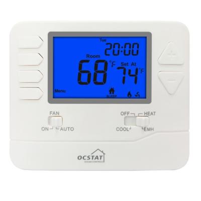 China Riseem 2 Calor y 1 Frío Controlador de temperatura digital Aire acondicionado Termostato de habitación en venta