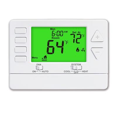 China Riseem Blue LCD Backlight Digital Programmable Room Thermostat For HVAC System for sale