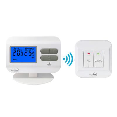 Chine Riseem bleu ou orange noir lumineux RF Thermostat de chambre avec commutateur automatique / manuel à vendre