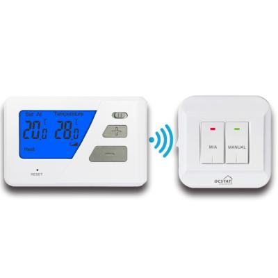 Cina Riseem Blue Backlight RF Digital Non Programmable Thermostat Per Caldaie Con Indicatore Basso Bat in vendita