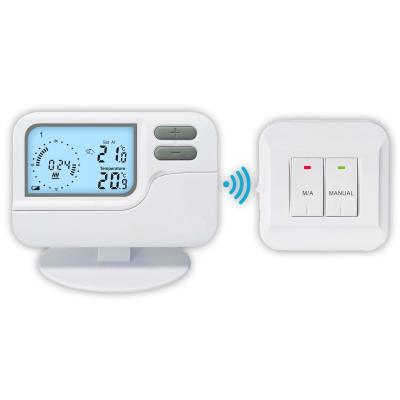 China Riseem 7 Day Programmable Heating and Cooling LCD Display Room Thermostat with Wireless for sale