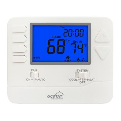 China 1 Hitze/1 kühler programmierbarer Ausgangsthermostat Wechselstrom-24V mit HVAC-System zu verkaufen