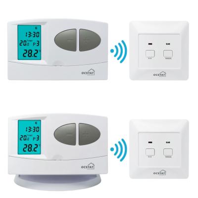 Chine Riseem 868Mhz 7 jours chaudière ABS programmable chauffage par le sol Thermostat de salle sans fil à vendre