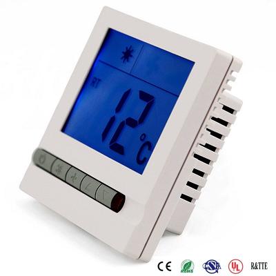 China Control de la temperatura blanco de Thernostat Digital de la bobina de la fan del regulador del aire acondicionado del color en venta