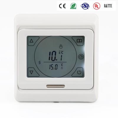 China 7 Tagprogrammierbare Bodenheizungs-Raum-Thermostat-Touch Screen digitale Steuerung zu verkaufen