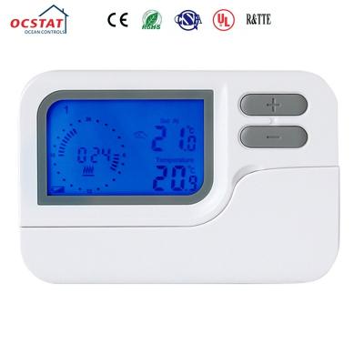 China 230VAC 7 Tagprogrammierbarer Digital-Boden-Heizungs-Raum-Thermostat mit HEAT-/COOLschalter zu verkaufen