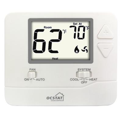 China ABS+PC-Material Einstufiges Digitales Zimmer Nichtprogrammierbarer Thermostat für elektronische Wärme 24V zu verkaufen